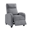 Pary Manual Push Back Reclining Chair with Dark Gray Ribbed Corduroy