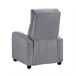 Pary Manual Push Back Reclining Chair with Dark Gray Ribbed Corduroy