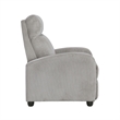 Pary Manual Push Back Reclining Chair with Light Gray Ribbed Corduroy