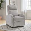 Pary Manual Push Back Reclining Chair with Light Gray Ribbed Corduroy