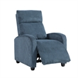 Pary Manual Push Back Reclining Chair with Midnight Blue Corduroy
