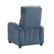 Pary Manual Push Back Reclining Chair with Midnight Blue Corduroy