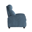 Pary Manual Push Back Reclining Chair with Midnight Blue Corduroy