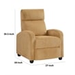 Pary Manual Push Back Reclining Chair with Yellow Ribbed Corduroy