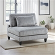 Mear Modular Armless Chair w Black Solid Wood Legs- Gray Corduroy