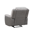Feo Manual Reclining Chair with Pull Tab- White Gray Microfiber