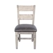 Camie Dining Chair Set of 2- Faux Leather- Brown Mahogany Ladderback