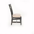 Rena Side Dining Chair Set of 2- Metal Turnbuckle- Black Mahogany Wood