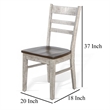 Camie Dining Chair Set of 2- Ladderback Design- Gray Mahogany Wood