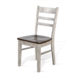 Camie Dining Chair Set of 2- Ladderback Design- Gray Mahogany Wood