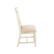 Rena Dining Chair Set of 2- X-Back Design- White Sand Mahogany Wood