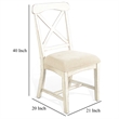 Rena Dining Chair Set of 2- X-Back Design- White Sand Mahogany Wood