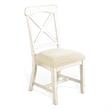 Rena Dining Chair Set of 2- X-Back Design- White Sand Mahogany Wood