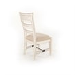 Rena Dining Armchair Set of 2- Metal Turnbuckle- White Mahogany Wood