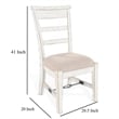 Rena Dining Armchair Set of 2- Metal Turnbuckle- White Mahogany Wood