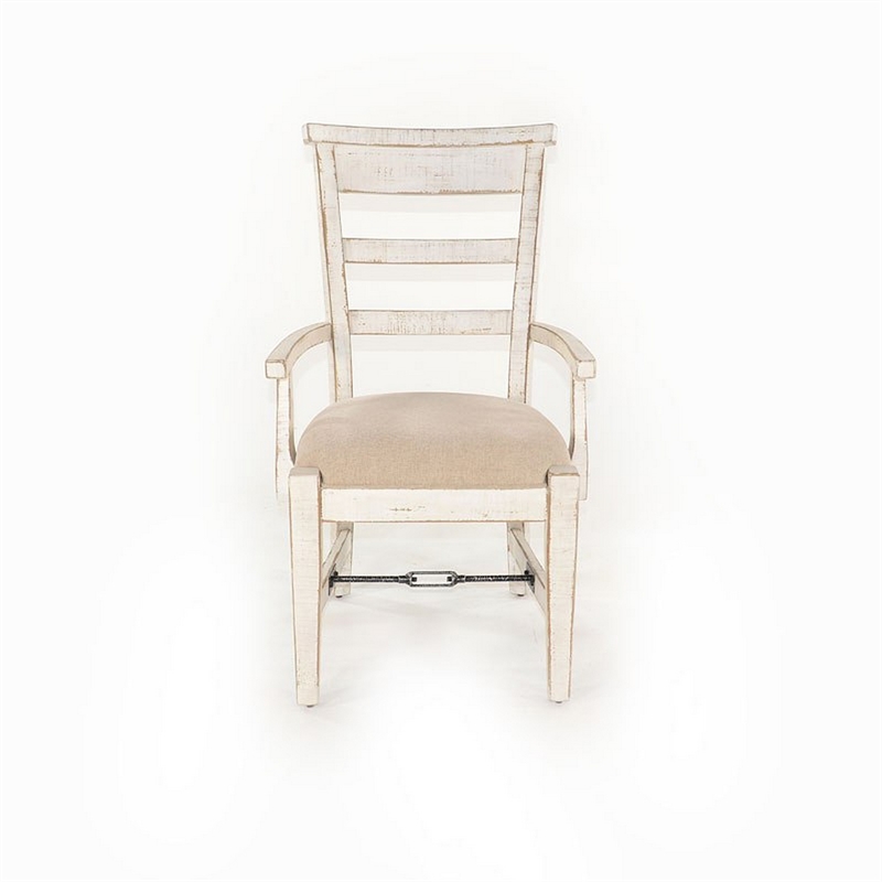 Rena Dining Armchair Set of 2- Metal Turnbuckle- Black Mahogany Wood