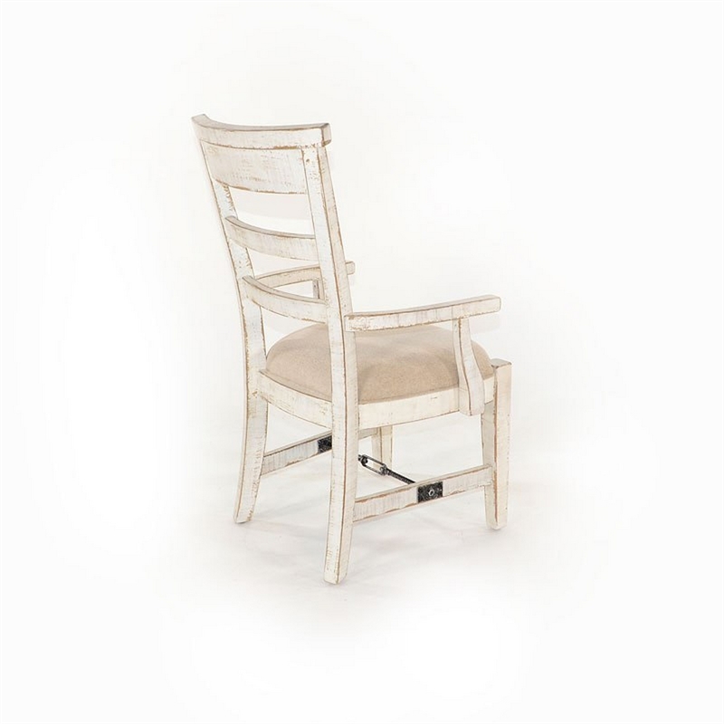 Rena Dining Armchair Set of 2- Metal Turnbuckle- Black Mahogany Wood