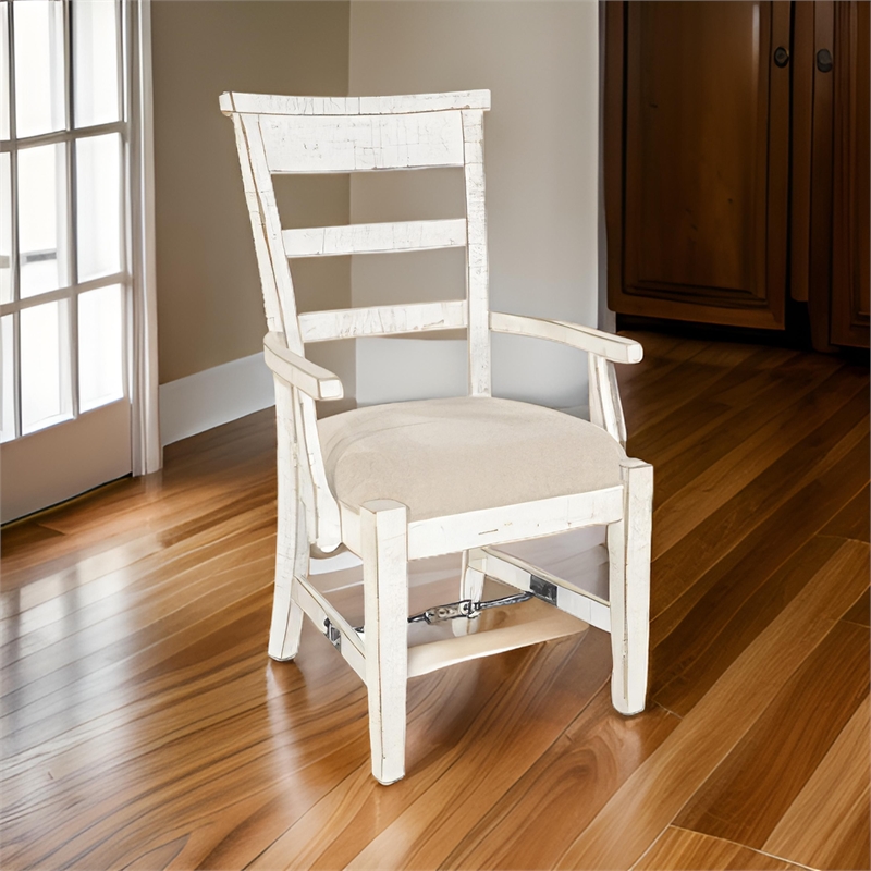 Rena Dining Armchair Set of 2- Metal Turnbuckle- Black Mahogany Wood