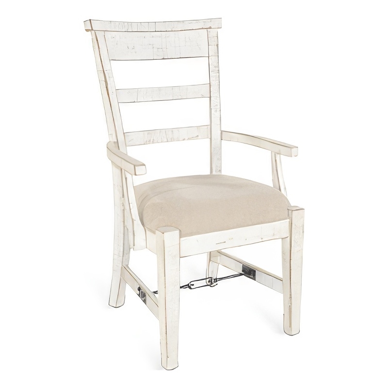 Rena Dining Armchair Set of 2- Metal Turnbuckle- Black Mahogany Wood