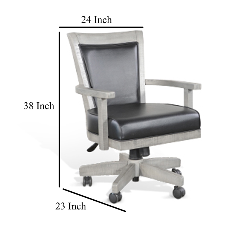 Zeka Game Chair with Wheels- Tilt- Swivel and Gas Lift- Gray Mahogany