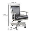 Zeka Game Chair with Wheels- Tilt- Swivel and Gas Lift- Gray Mahogany