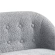 Aelia Kids Size Sofa Chair- Wood Legs- Gray Tufted Chenille 29 Inch