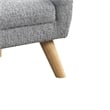 Aelia Kids Size Sofa Chair- Wood Legs- Gray Tufted Chenille 29 Inch