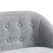 Aelia Kids Size Sofa Chair- Wood Legs- Gray Tufted Chenille 29 Inch
