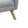 Aelia Kids Size Sofa Chair- Wood Legs- Gray Tufted Chenille 29 Inch
