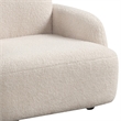Raye Bear Shaped Kids Armchair with Black Legs- Beige Teddy Velvet