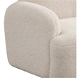 Raye Bear Shaped Kids Armchair with Black Legs- Beige Teddy Velvet