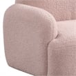 Raye Bear Shaped Kids Armchair with Black Legs- Pink Teddy Velvet