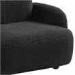 Raye Bear Shaped Kids Armchair with Black Legs- Black Teddy Velvet