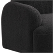 Raye Bear Shaped Kids Armchair with Black Legs- Black Teddy Velvet