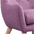 Binie Kids Chair w Wood Angled Legs- Pink Purple Button Tufted Linen