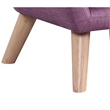 Binie Kids Chair w Wood Angled Legs- Pink Purple Button Tufted Linen