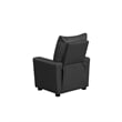 Chang Kids Recliner Chair- Built In Cupholder- Black Faux Leather