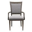 Koa Dining Armchair Set of 2- Padded Seat and Back- Driftwood Brown