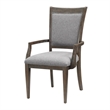 Koa Dining Armchair Set of 2- Padded Seat and Back- Driftwood Brown