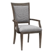 Koa Dining Armchair Set of 2- Padded Seat and Back- Driftwood Brown