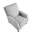 Berry Manual Push Back Recliner Chair- Gray Chenille Nailhead Trim