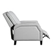 Berry Manual Push Back Recliner Chair- Gray Chenille Nailhead Trim