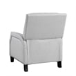 Berry Manual Push Back Recliner Chair- Gray Chenille Nailhead Trim