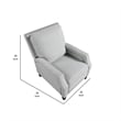 Berry Manual Push Back Recliner Chair- Gray Chenille Nailhead Trim