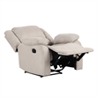 Chris Manual Pull Tab Recliner Chair- Tufted Oatmeal Beige Polyester