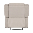 Chris Manual Pull Tab Recliner Chair- Tufted Oatmeal Beige Polyester