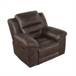 Henry Manual Rocker Recliner Chair- Pillow Tuft Dark Brown Microfiber