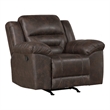 Henry Manual Rocker Recliner Chair- Pillow Tuft Dark Brown Microfiber