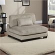 Rix Modular Armless Chair- Lumbar Pillow- Taupe Gray Corduroy- 45 Inch