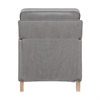 Tory Manual Push Back Recliner Chair- Light Gray- Natural Brown Wood